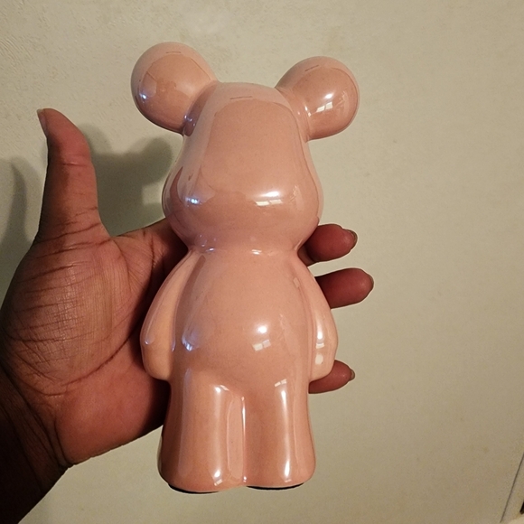 Pink Ceramic Bear Figurine Decor Unbranded - Picture 6 of 8